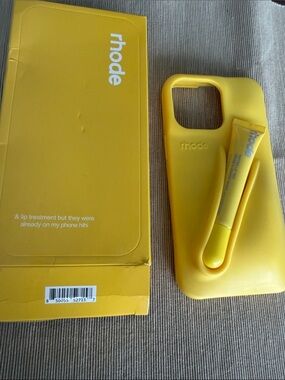 RHODE Yellow Silicone iPhone Case with Lip Treatment Holder